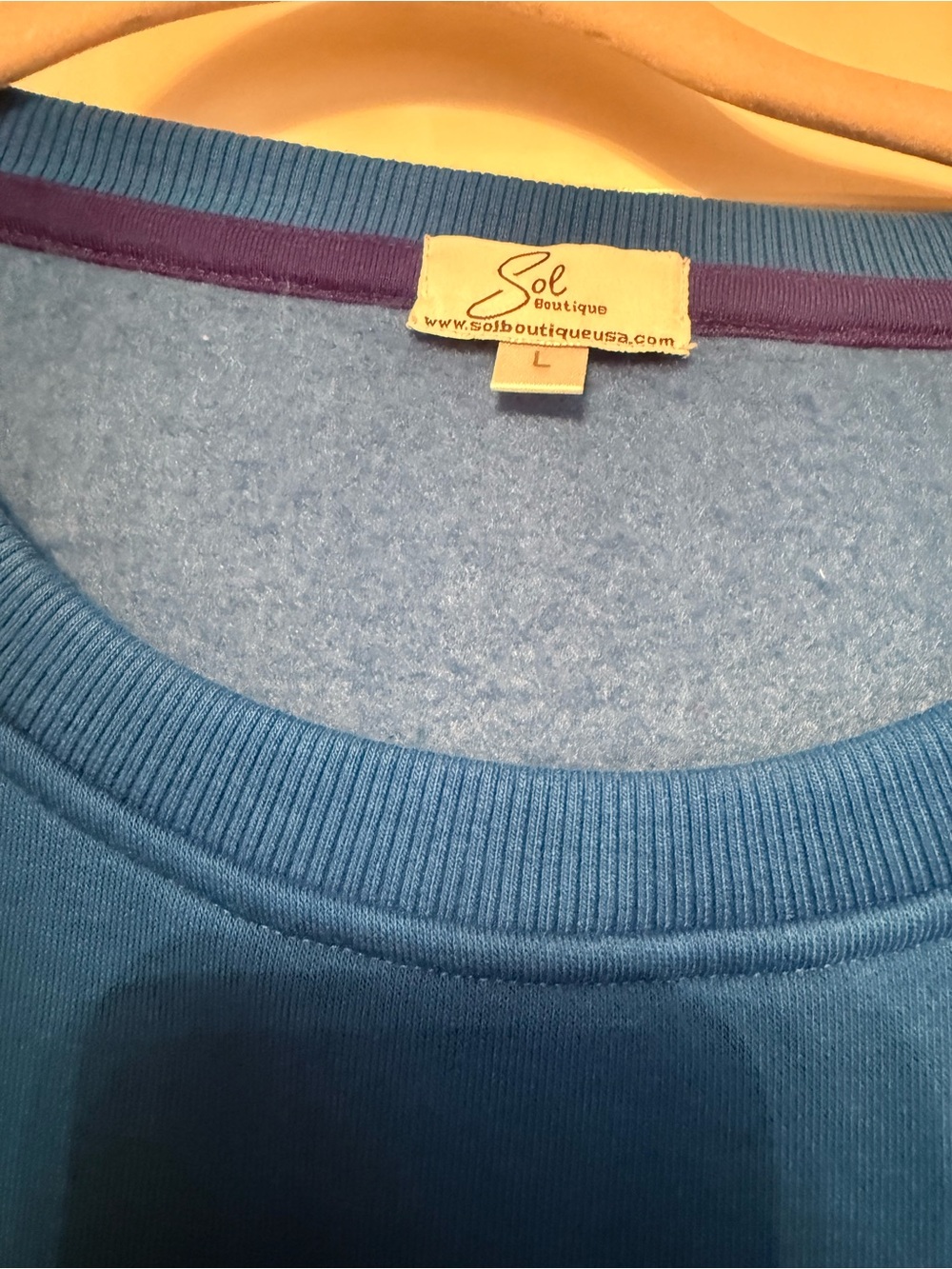 Sol Boutique Dodgers Sequin Blue Women's Sweater